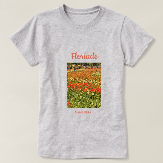Floriade Canberra bloemfestival reiskunst T-shirt (Design voorkant)