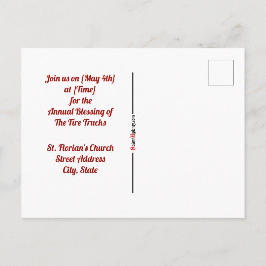 Florian of Lorch (BK 32) Briefkaart (Achterkant)