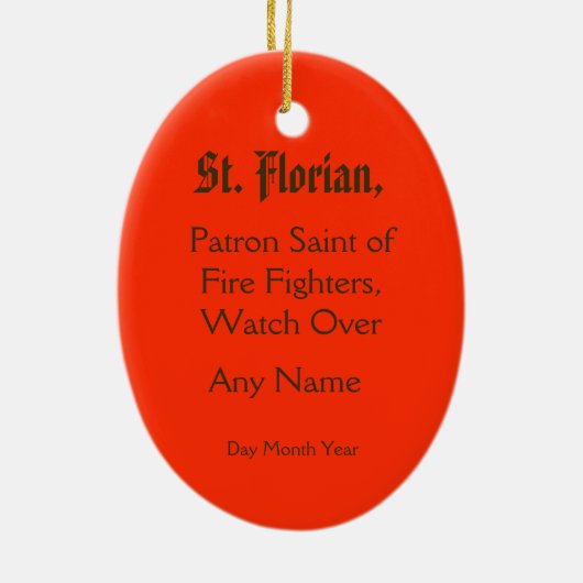 Florian of Lorch (PM 03) Keramisch Ornament (Achterkant)