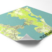 Florianópolis Brazilië kaart Poster (Hoek)