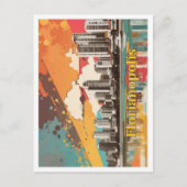 Florianopolis Brazilië Pop Art Travel Illustration Briefkaart (Voorkant)