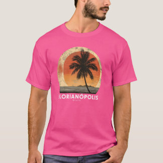 Florianópolis Brazilië Retro Beach Sunset T-shirt