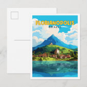 Florianopolis Brazilië vintage reisillustratie Briefkaart (Voorkant / Achterkant)