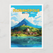 Florianopolis Brazilië vintage reisillustratie Briefkaart (Voorkant)