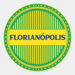 Florianópolis City Pride – Braziliaanse identiteit Ronde Sticker