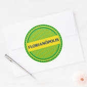 Florianópolis City Pride – Braziliaanse identiteit Ronde Sticker (Envelop)