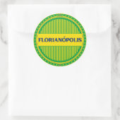 Florianópolis City Pride – Braziliaanse identiteit Ronde Sticker (Tas)