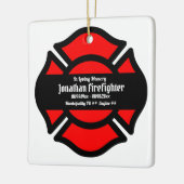 Florians Cross (Stijl 3) Square Keramisch Ornament (Links)