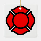 Florians Cross (Stijl 3) Square Keramisch Ornament (Achterkant)