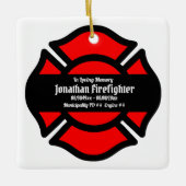 Florians Cross (Stijl 3) Square Keramisch Ornament (Voorkant)