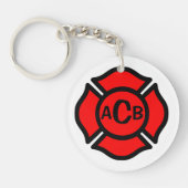 Florians kruis met monogram sleutelhanger (Voorkant)