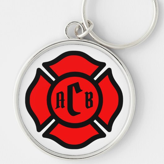 Florians kruis met monogram sleutelhanger (Voorkant)