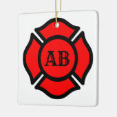 Florians Kruis (stijl 1) plein Keramisch Ornament (Links)