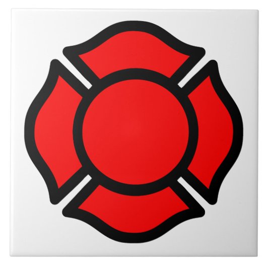 Florians kruis (stijl 1) tegeltje (Voorkant)