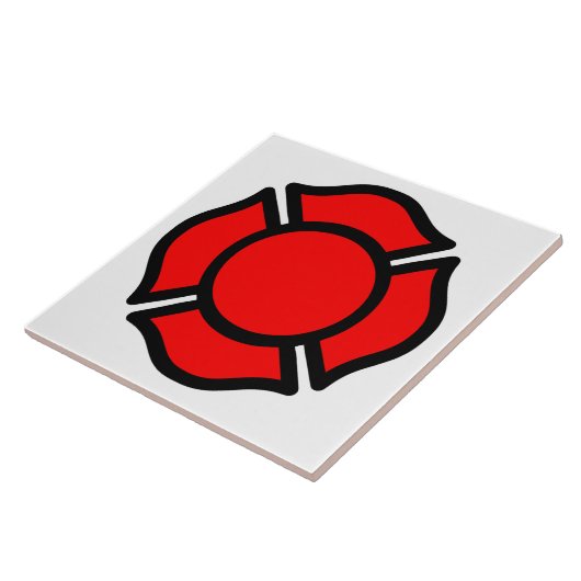 Florians kruis (stijl 1) tegeltje (Zijkant)