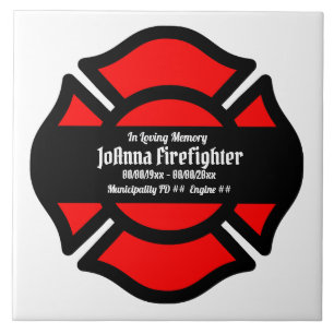 Florians kruis (stijl 3) tegeltje