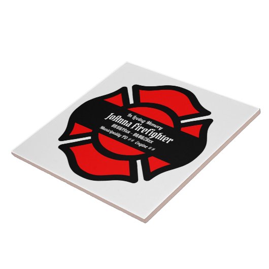 Florians kruis (stijl 3) tegeltje (Zijkant)