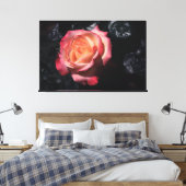 Floribunda Roos Sheila's parfum op doek Canvas Afdruk (Insitu (Slaapkamer))