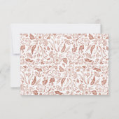 Florid Lijst Wedding RSVP Kaart Faux Roos Gold (Achterkant)