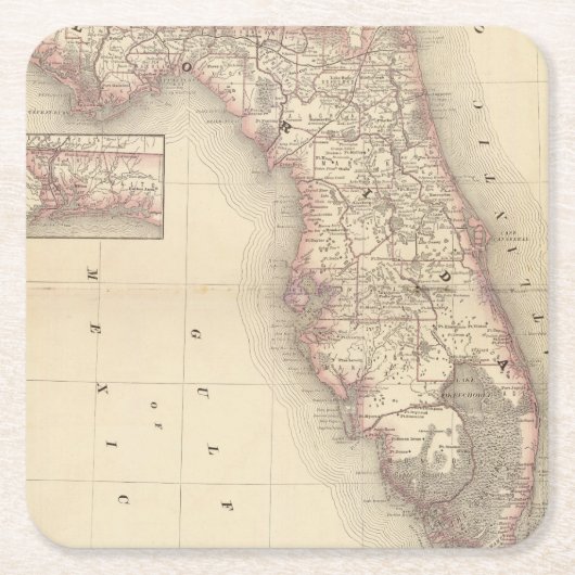 Florida 10 kartonnen onderzetters (Voorkant)