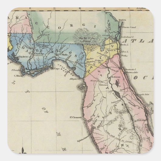 Florida 11 vierkante sticker (Voorkant)