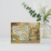  Florida 1880s Adverteren met Kaart (Staand voorkant)