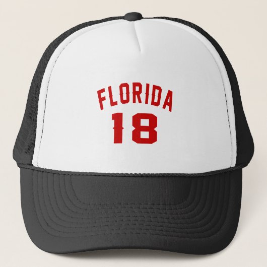 Florida 18 Birthday Design Trucker Pet (Voorkant)