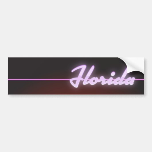 Florida 1984 neon poster bumpersticker (Voorkant)
