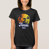 Florida 2023 Sunset Beach Retro Premium T-shirt (Voorkant)