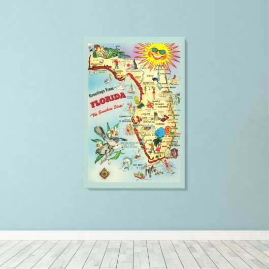 Florida 24x36 Uitgerekte Canvas Print (Insitu (Houten vloer))