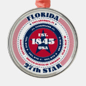 Florida 27e staat kerstversiering metalen ornament (Voorkant)