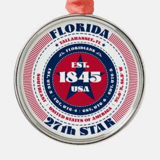 Florida 27e staat kerstversiering metalen ornament