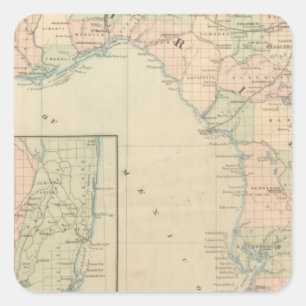 Florida 2 vierkante sticker