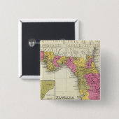 Florida 4 vierkante button 5,1 cm (Voorkant /achterkant)