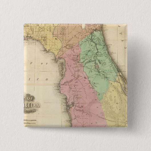 Florida 4 vierkante button 5,1 cm (Voorkant)
