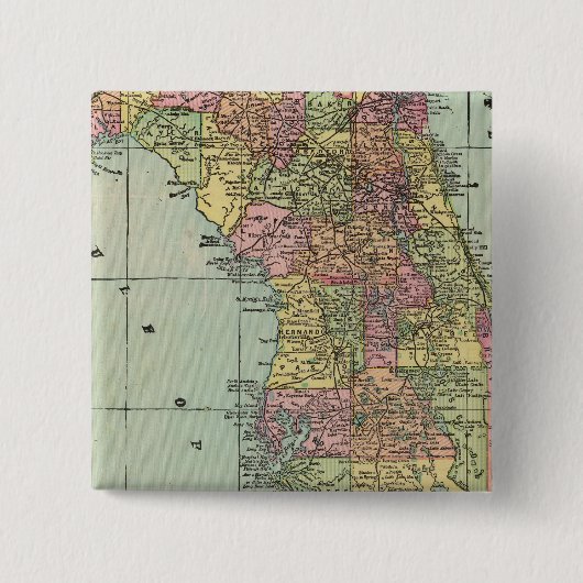 Florida 5 vierkante button 5,1 cm (Voorkant)