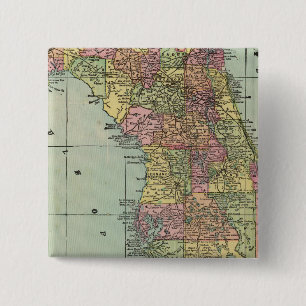 Florida 5 vierkante button 5,1 cm