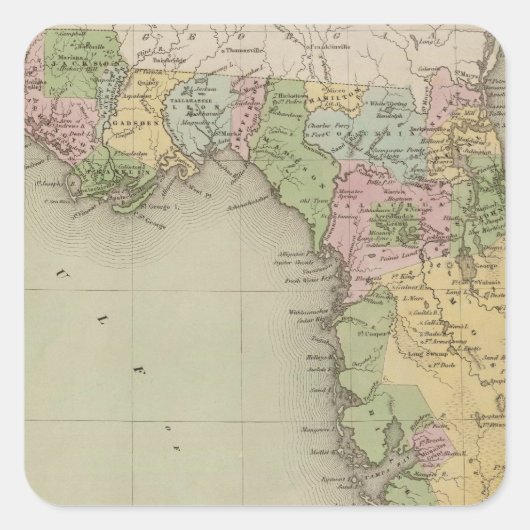 Florida 7 vierkante sticker (Voorkant)