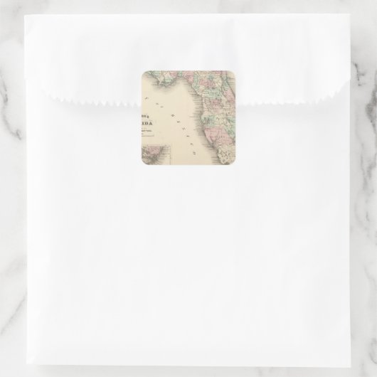 Florida 9 vierkante sticker (Tas)