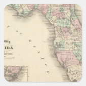Florida 9 vierkante sticker (Voorkant)