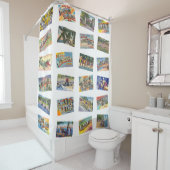 FLORIDA a Retro Shower Curtain (helder) Douchegordijn (In situ)