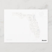  Florida Afbeelding Map Antiek State Chart Briefkaart (Achterkant)