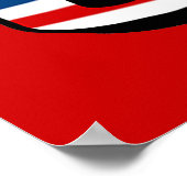 Florida Afbeelding Text en USA Flag Text Poster (Hoek)