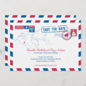Florida Air Mail Wedding Save the Date (Voorkant / Achterkant)