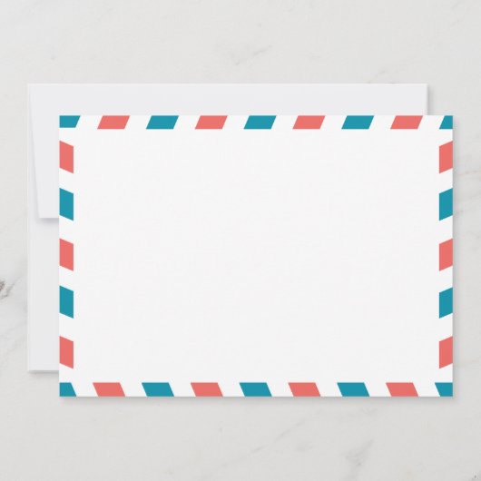 Florida Airmail Post Wedding Reception Kaart (Achterkant)