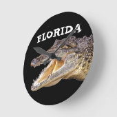 FLORIDA ALLIGATOR Acryl Wandklok (Hoek)