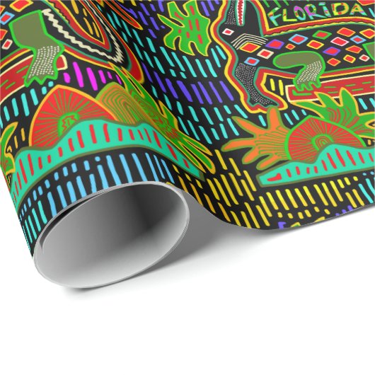 Florida Alligator - Hurrican Critters Cadeaupapier (Rol Hoek)