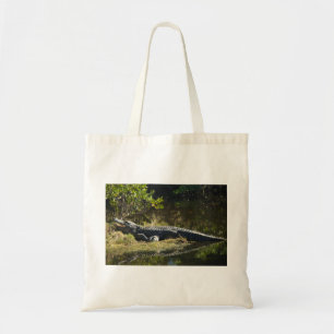 Florida-alligator op grazige oever Wilde moeras na Tote Bag