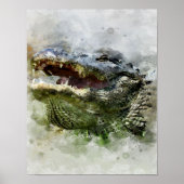 Florida Alligator Painting Poster (Voorkant)