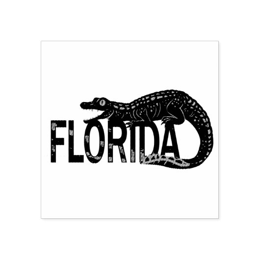 Florida Alligator Rubberstempel (Afrduk)